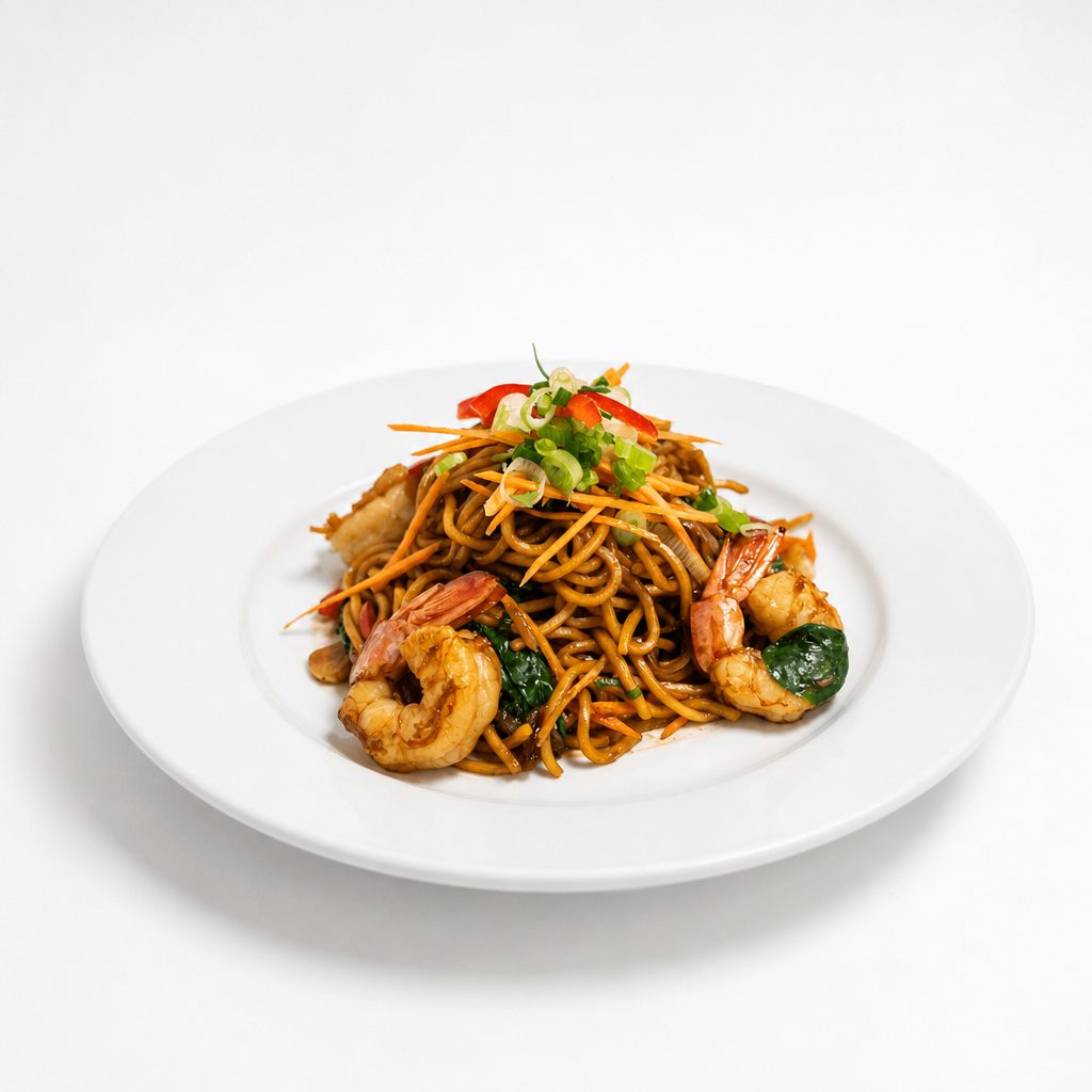 Gulf Shrimp Lo-Mein (China).