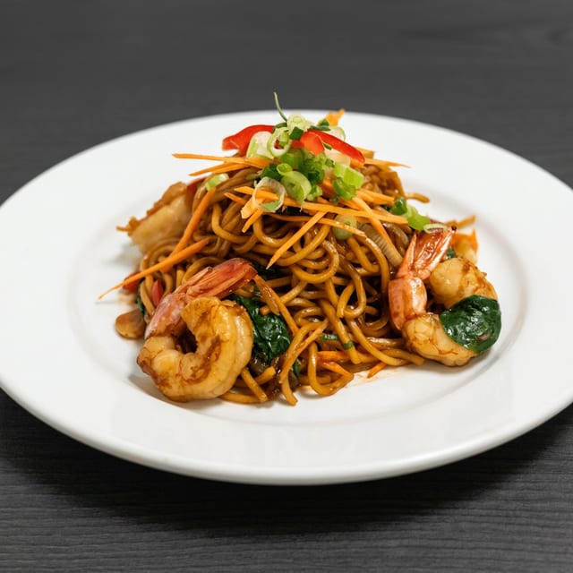 Gulf Shrimp Lo-Mein (China).